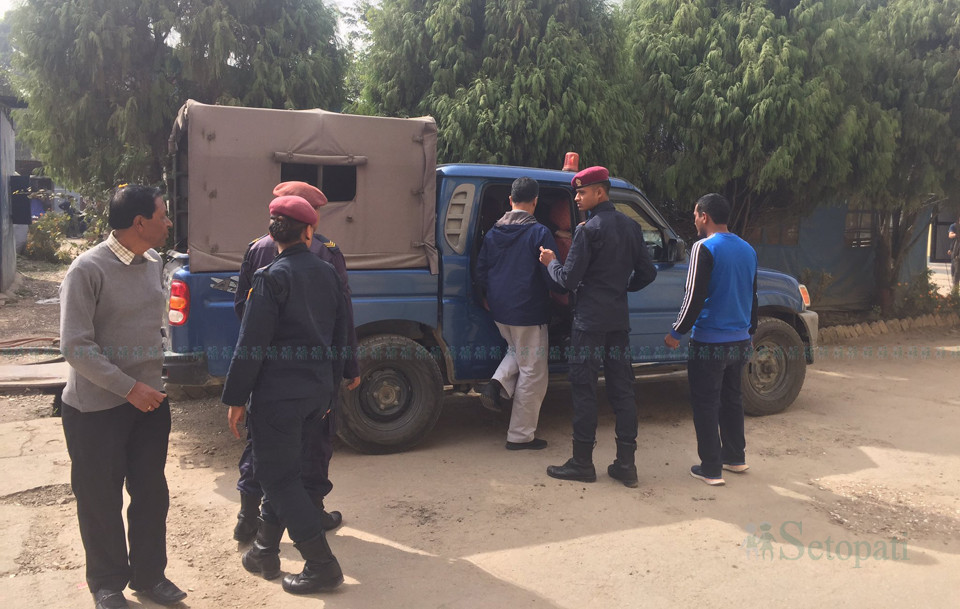 Roop Jyoti being taken to the court.