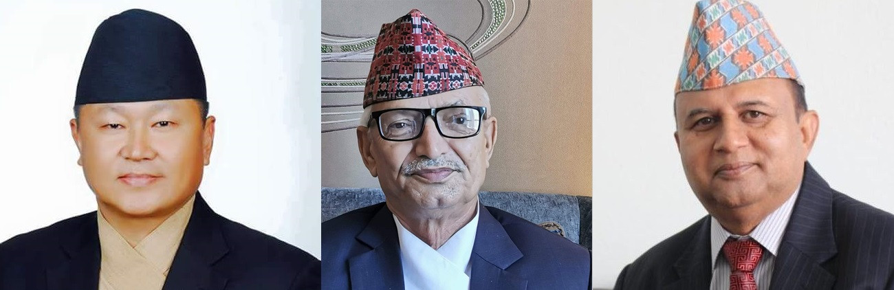 (From left) Province 1 CM Sher Dhan Rai, Bagmati CM Dor Mani Paudel and Lumbini CM Shankar Pokharel.