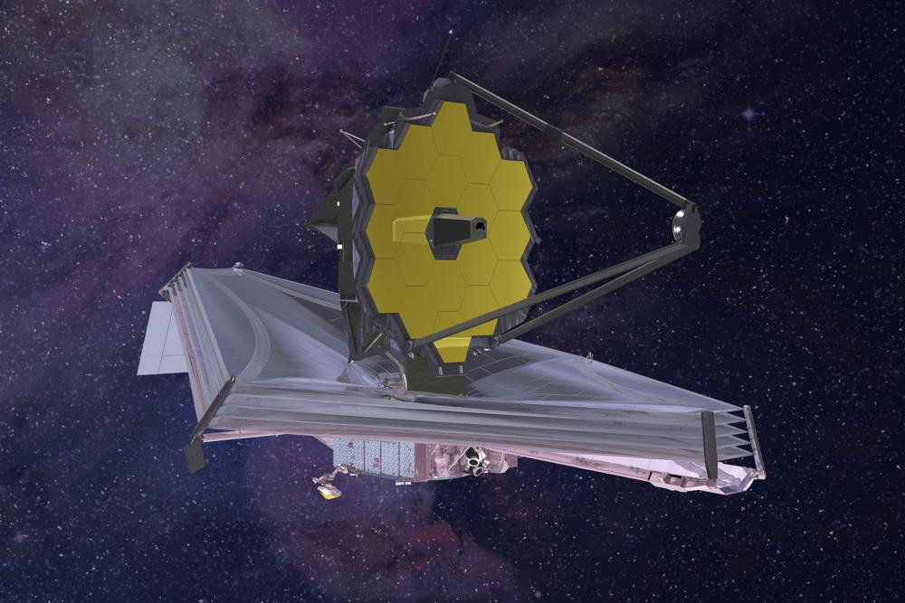 This 2015 artist's rendering provided by Northrop Grumman via NASA shows the James Webb Space Telescope.