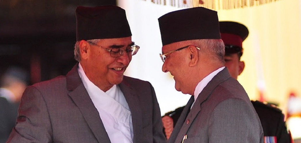 File Photo of Deuba (l) and Oli