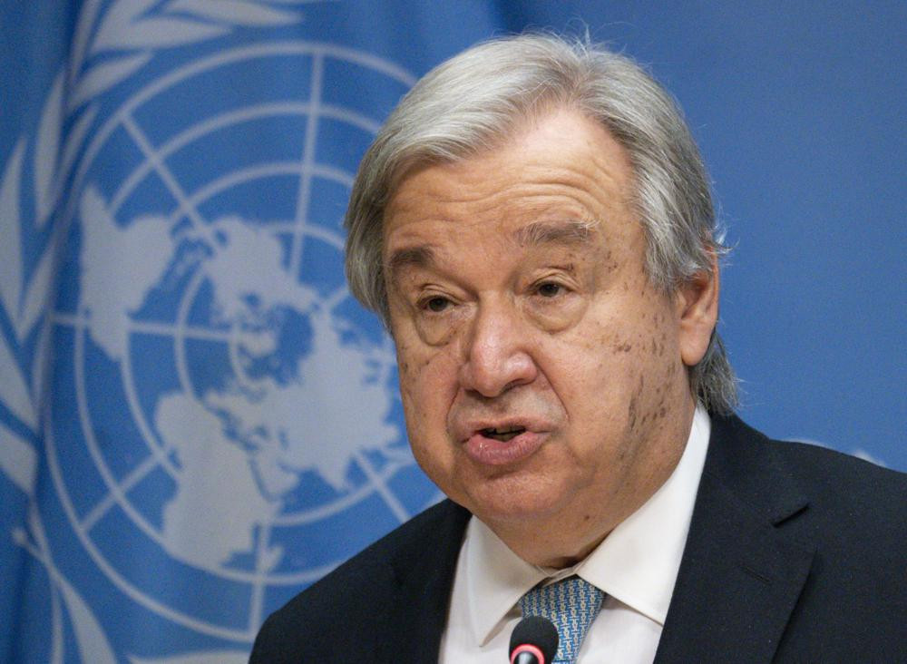 FILE -- United Nations Secretary-General Antonio Guterres addresses reporters during a news conference in New York, United States, Wednesday, June 8, 2022. AP/RSS Photo