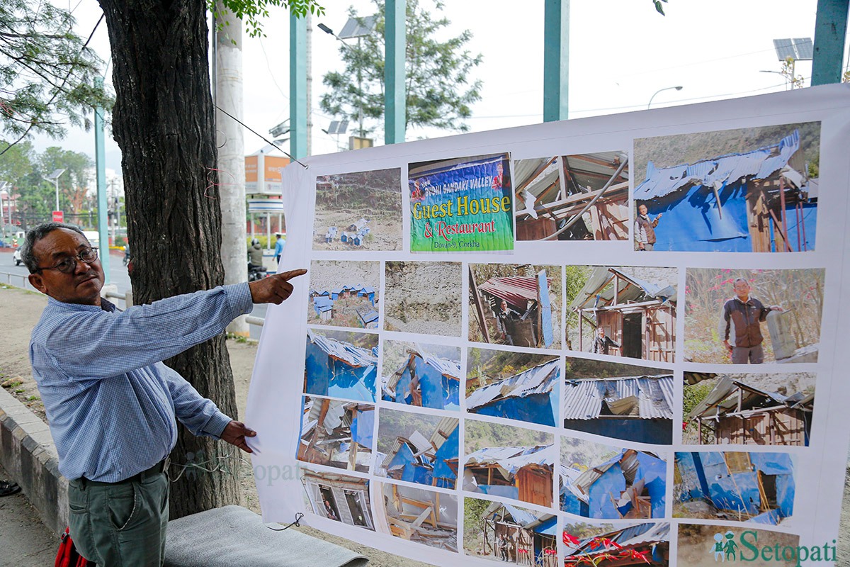 होटल व्यवसायी तेलबहादुर घले। तस्बिर: नवीनबाबु गुरूङ/सेतोपाटी।