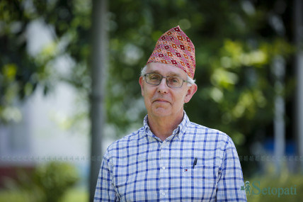 बेलायती मानवशास्त्री डेभिड गेल्नर। तस्बिर: नवीनबाबु गुरूङ/सेतोपाटी