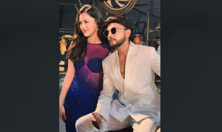 फिल्मकी अभिनेत्री उपासना सिंह ठकुरी र गायक दुर्गेश थापा