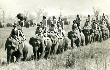 ब्रिटिस महारानी एलिजाबेथ चितवन जंगल भ्रमणमा।
