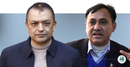 Thapa (L) and Sharma