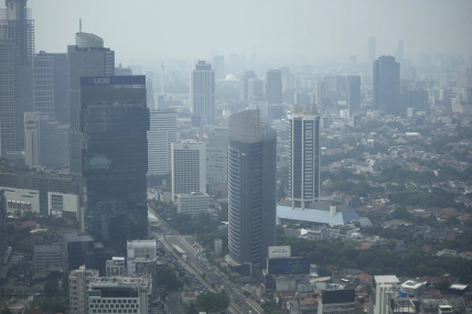 File photo of hazy Jakarta. AP/RSS Photo