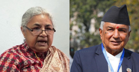 Karki (l) and Paudel