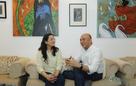 अल्का श्रेष्ठ र किरणकृष्ण श्रेष्ठ। तस्बिर: नवीनबाबु गुरूङ/सेतोपाटी