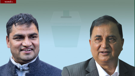 Paudel (l) and Pokharel