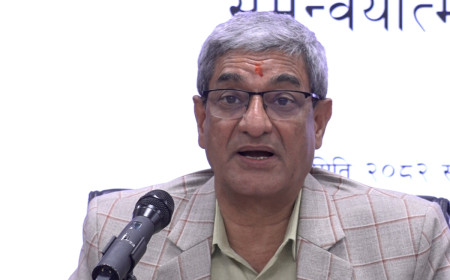 FILE - Home Minister Ramesh Lekhak