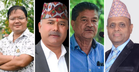 क्रमश: सुशील गुरूङ, हिराबहादुर केसी, भरतकुमार शाह र चुन्नप्रसाद पौडेल।