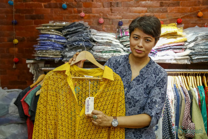 ओमकाराकी सञ्चालक हेमा श्रेष्ठ। तस्बिरः नवीनबाबु गुरूङ/सेतोपाटी