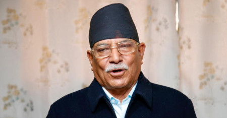 संयोजक प्रचण्ड। फाइल।