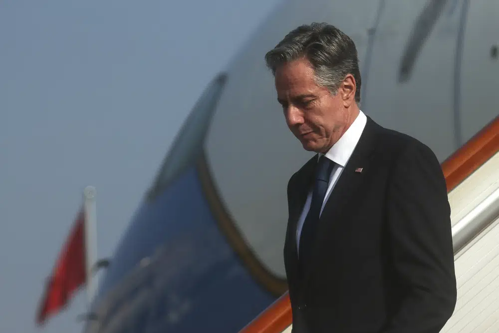 U.S. Secretary of State Antony Blinken arrives in Beijing, Sunday, June 18, 2023. AP/RSS Photo