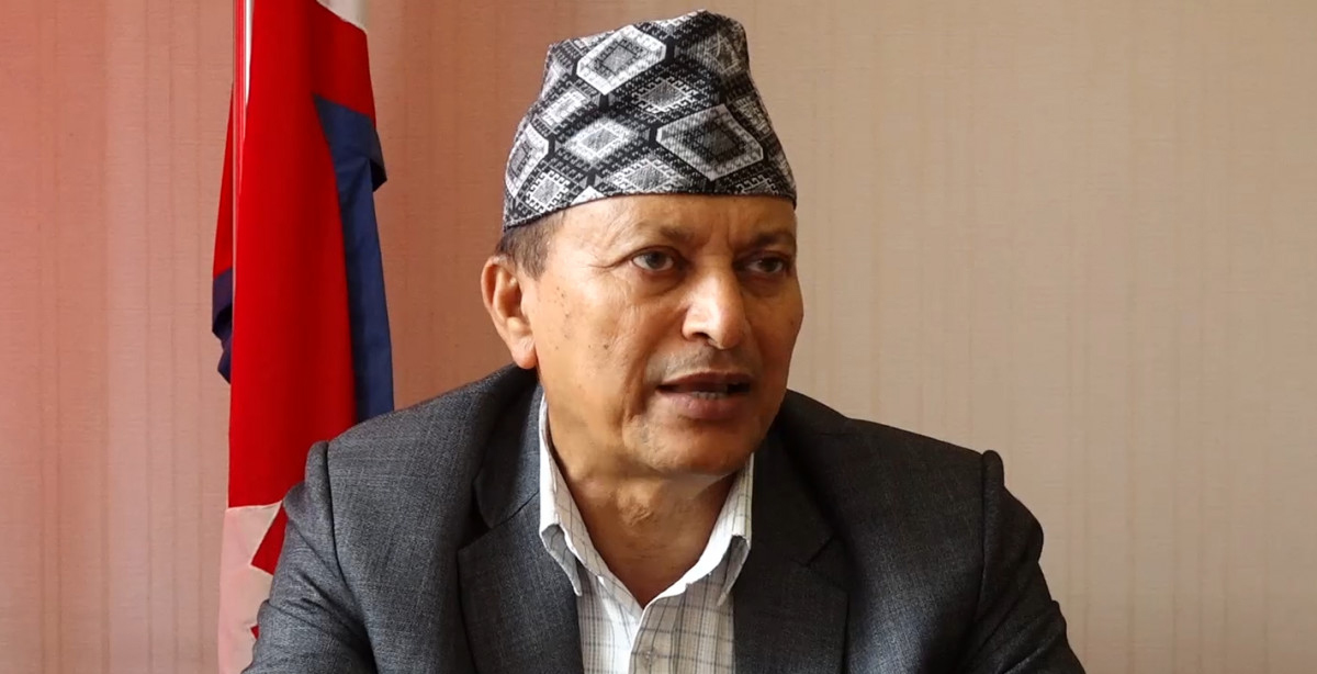 FILE - Minister for Land Management Balaram Adhikari