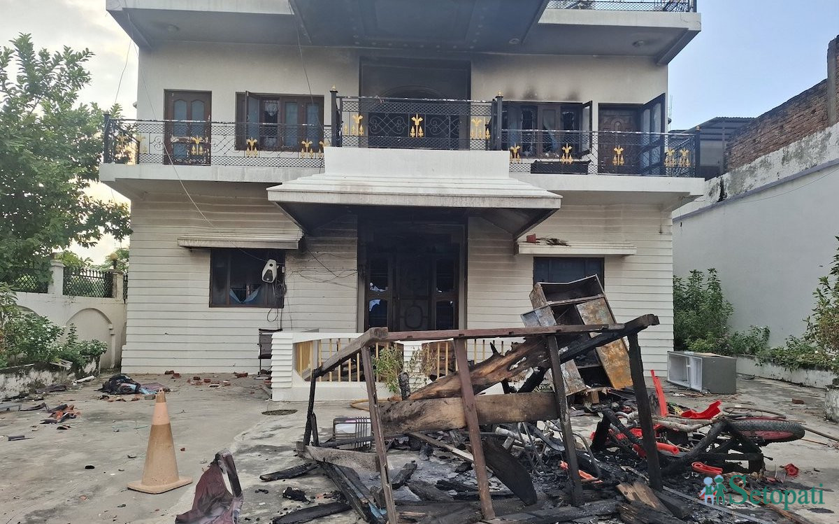 सिद्धार्थनगर नगरपालिकाका मेयर इस्तियाक अहमद खानको घर। तस्बिर: भगवती पाण्डे/सेतोपाटी