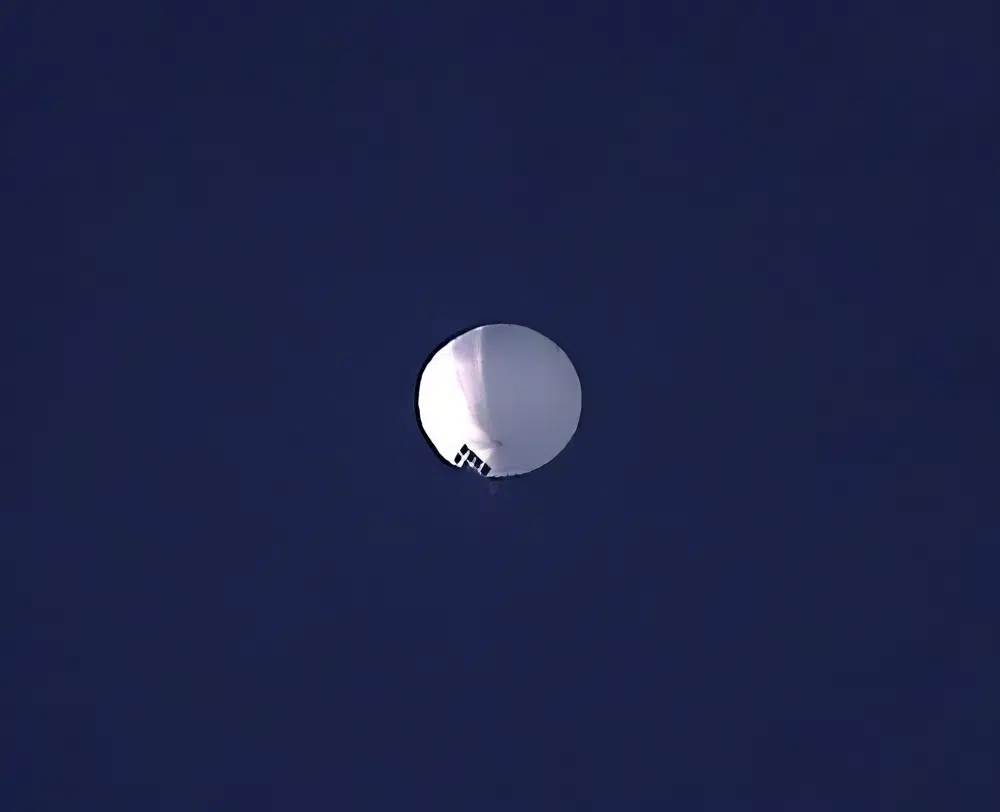 A high altitude balloon floats over Billings, Montana, on Wednesday, Feb. 1, 2023. AP/RSS Photo