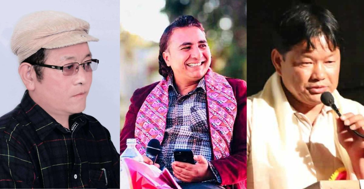 बायाँबाट क्रमश: देवेन्द्र शक्तेन राई, दीपक सापकोटा र मलिशा याक्थुङ्बा लिम्बू।