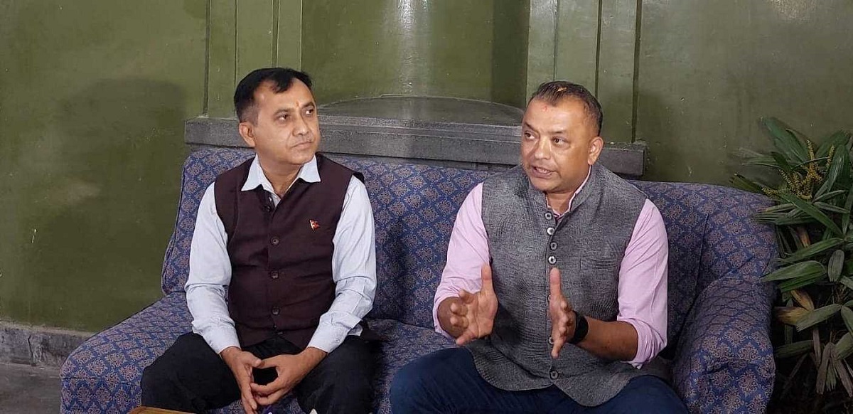File photo of Sharma (l) and Thapa