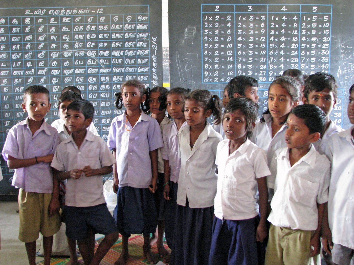 The unequal distribution of education leads to unequal outcomes for different social groups. (School children at a rural school in Kanchipuram district, Tamil Nadu)  Credits Creative Commons Attribution 2.0 Generic license