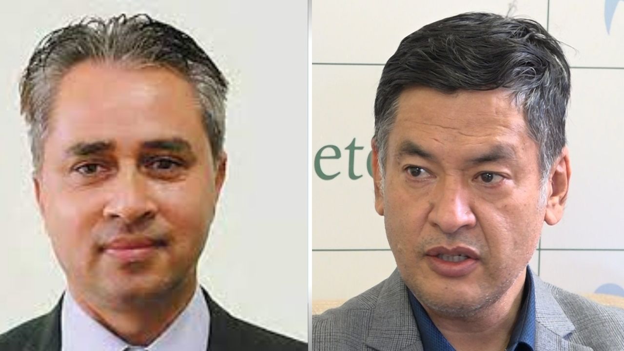 Manoj Silwal (left) and Hitendra Dev Shakya