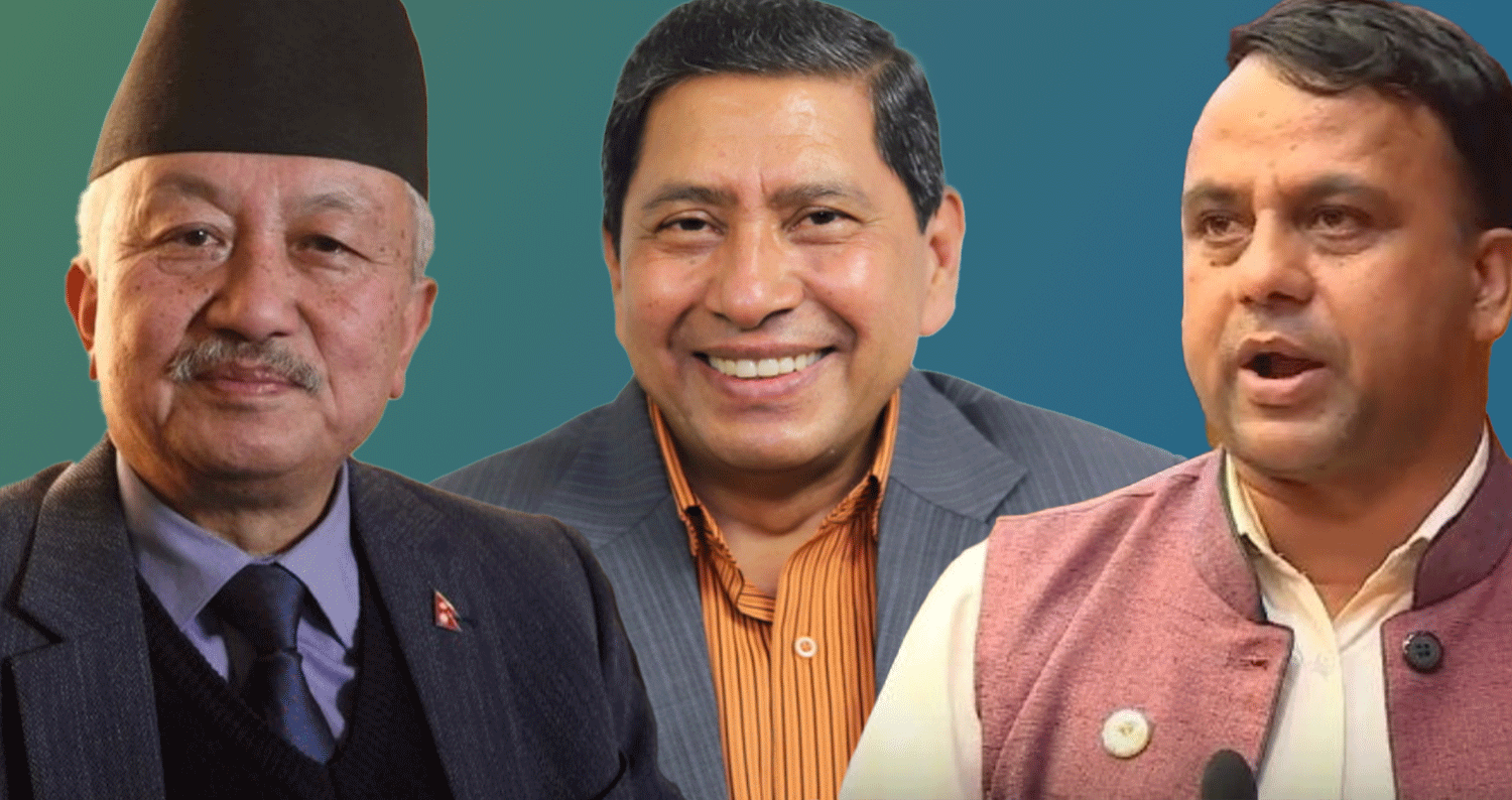 From L: Nembang, Shrestha and Pandey