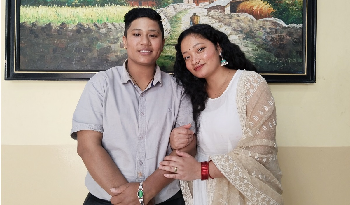 संयोग केसी र सरिता रूचाल। तस्बिरः मनिका विश्वकर्मा/सेतोपाटी