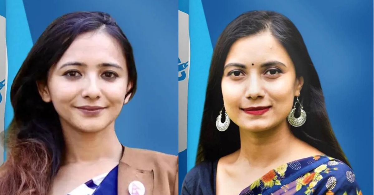 Karki (l) and Gautam