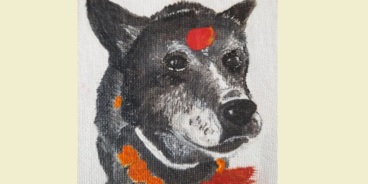 आर्या श्रेष्ठले बनाएको पुन्टुको स्केच।