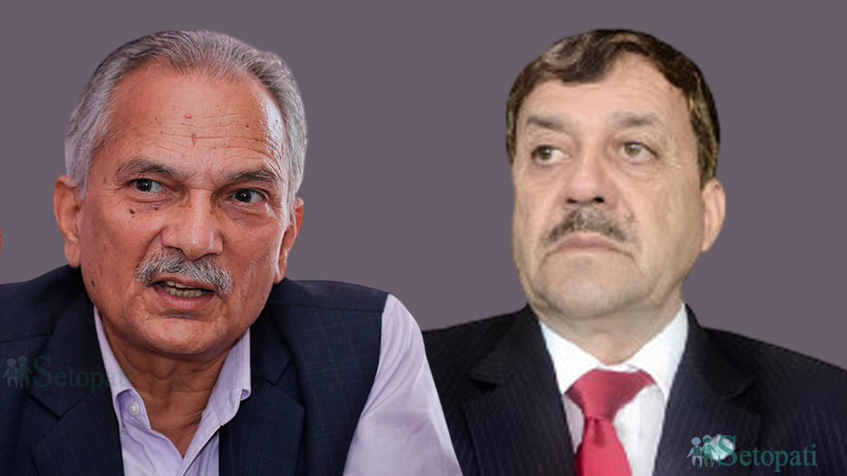 बाबुराम भट्टराई र उमेश मैनाली।