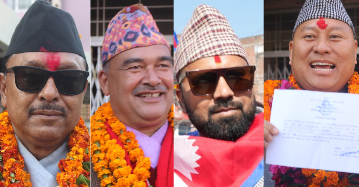 दीपक गिरी, घनश्याम पाण्डे, कमल सुवेदी र धनबहादुर मास्की।