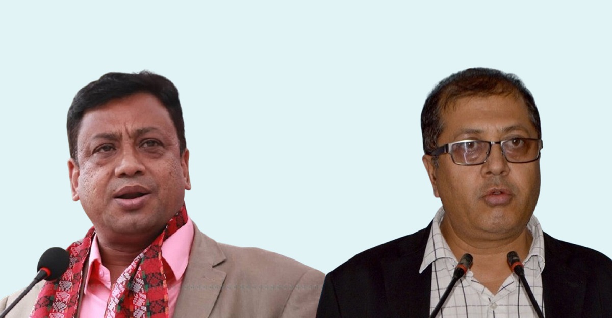 ईन्द्र बानियाँ र  राजन भट्टराई। फाइल तस्बिर।