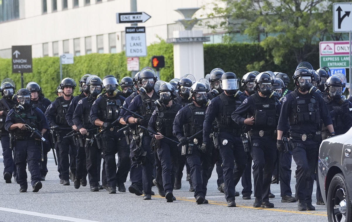 ट्रम्पले परिचालन गरेको नेसनल गार्ड। तस्बिर: एपी/रासस