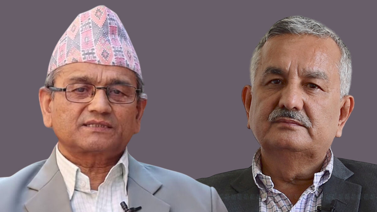 युवराज ज्ञवाली र सुरेन्द्र पाण्डे। फाइल तस्बिर।