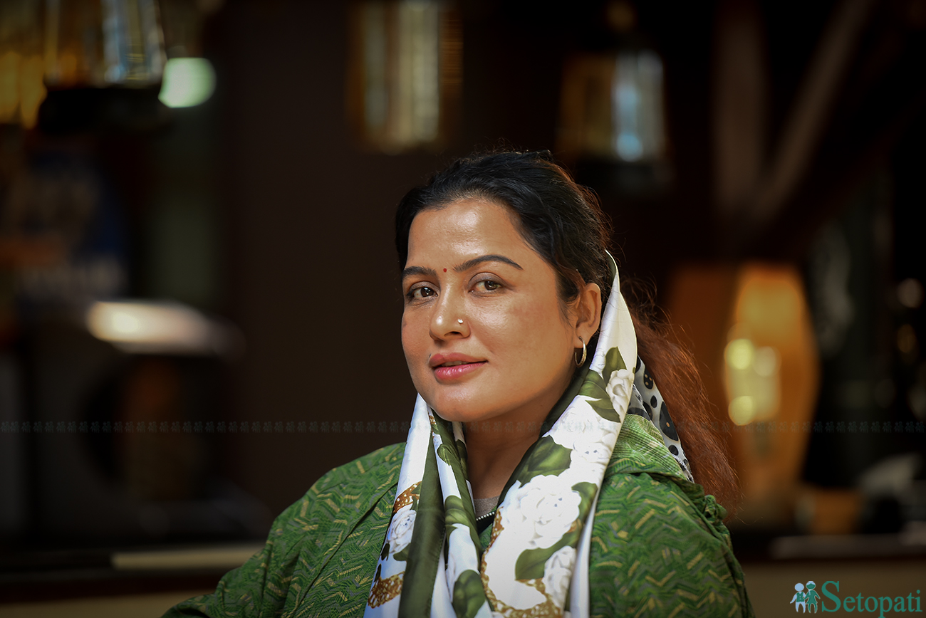 रेखा थापा। तस्बिरः निशा भण्डारी/सेतोपाटी