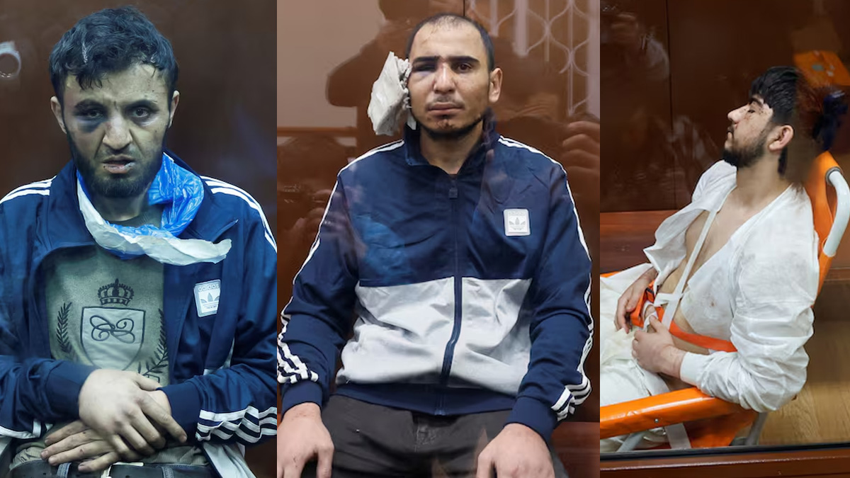 कन्सर्ट हलमा गोली चलाएको आरोपमा पक्राउ परेकाहरू।  तस्बिरः रोयटर्स