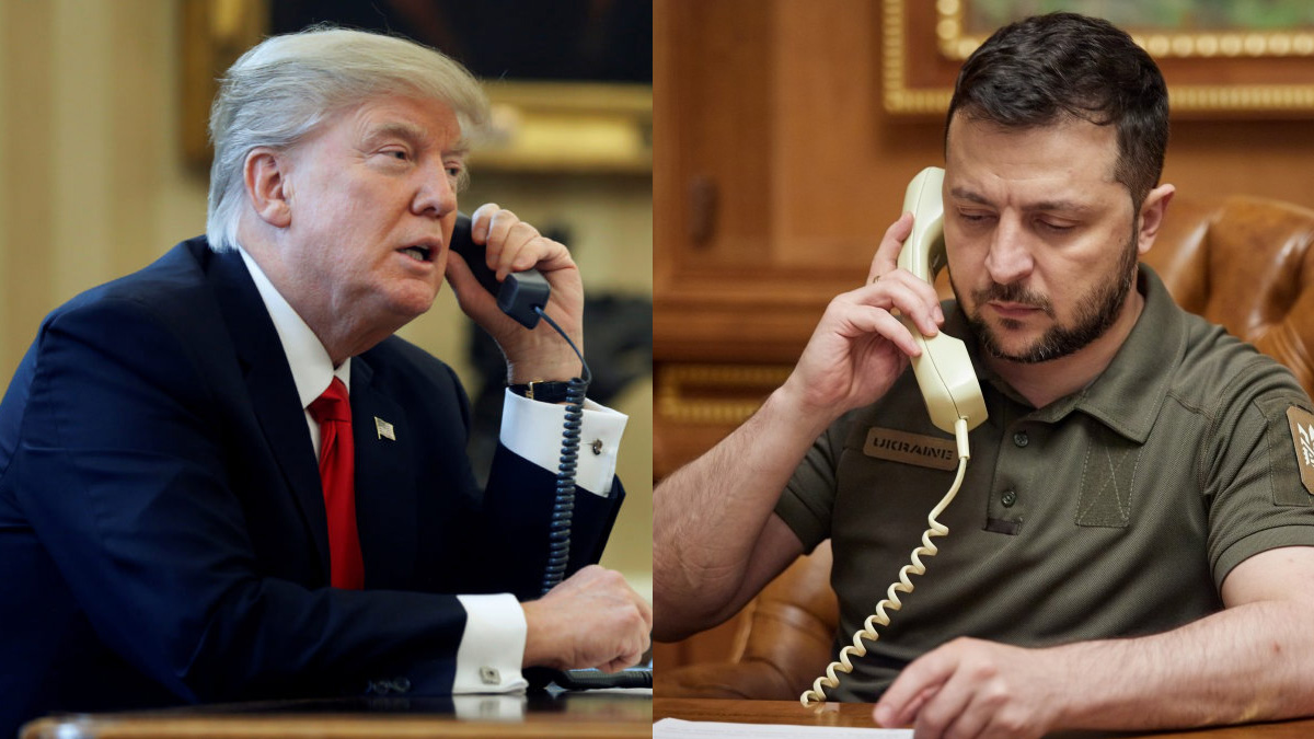 ट्रम्प र जेलेन्स्की।