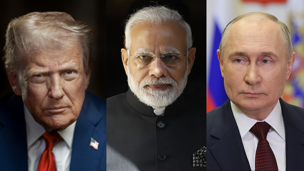 ट्रम्प, मोदी र पुटिन। फाइल तस्बिर।